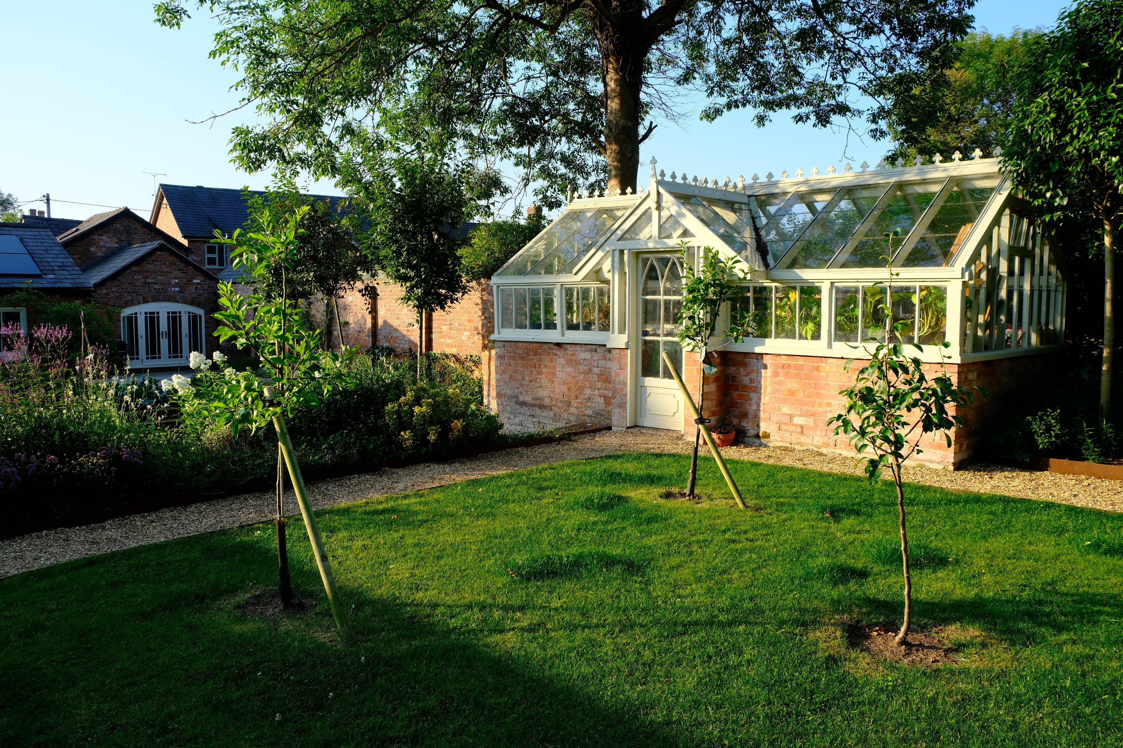 Kitchen garden and greenhouse