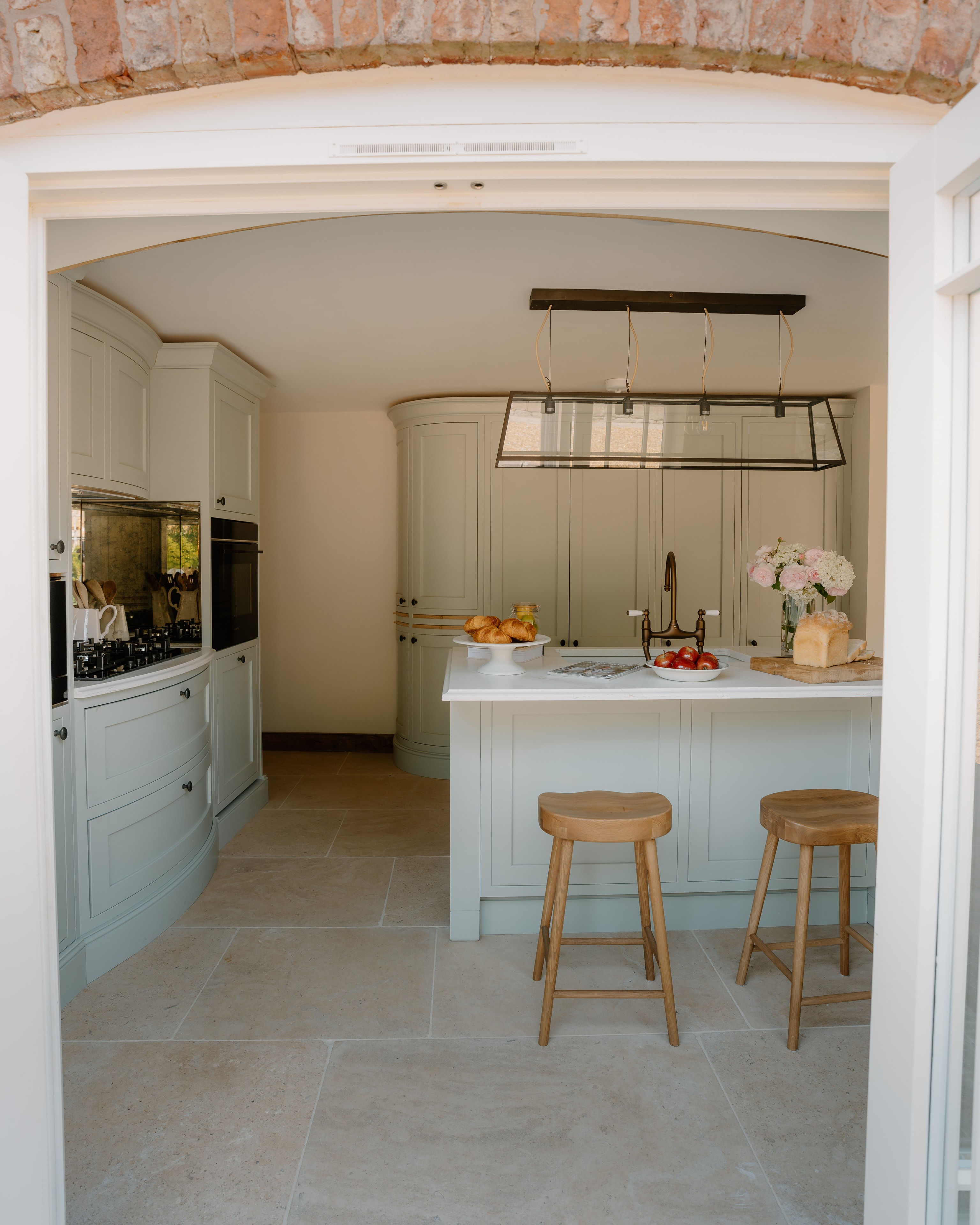 Kitchen through the arch