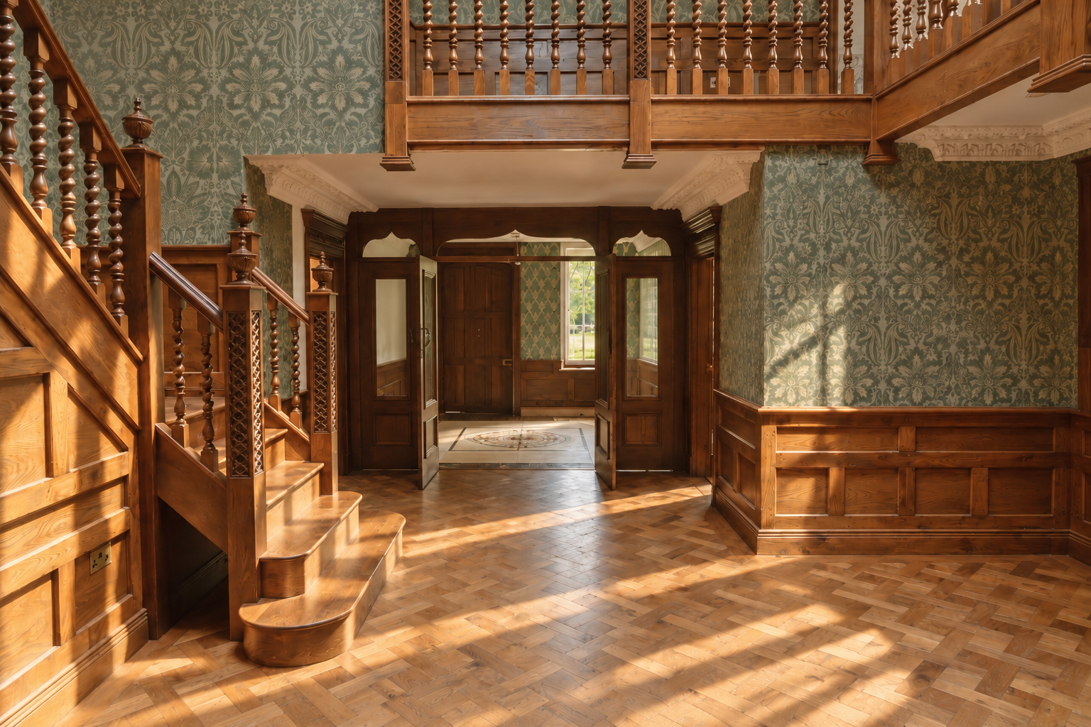 The grand entrance hall