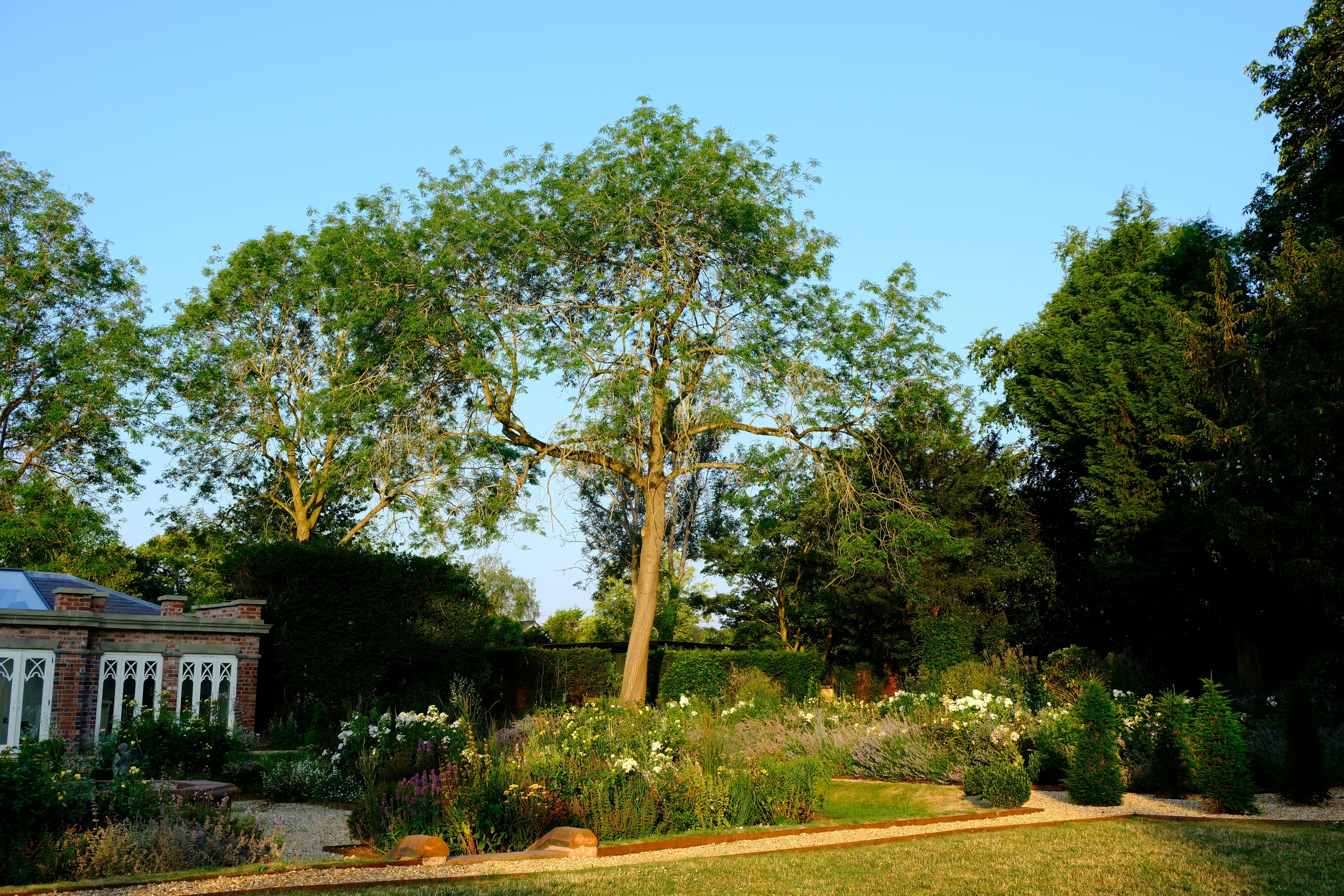 The walled garden in summer