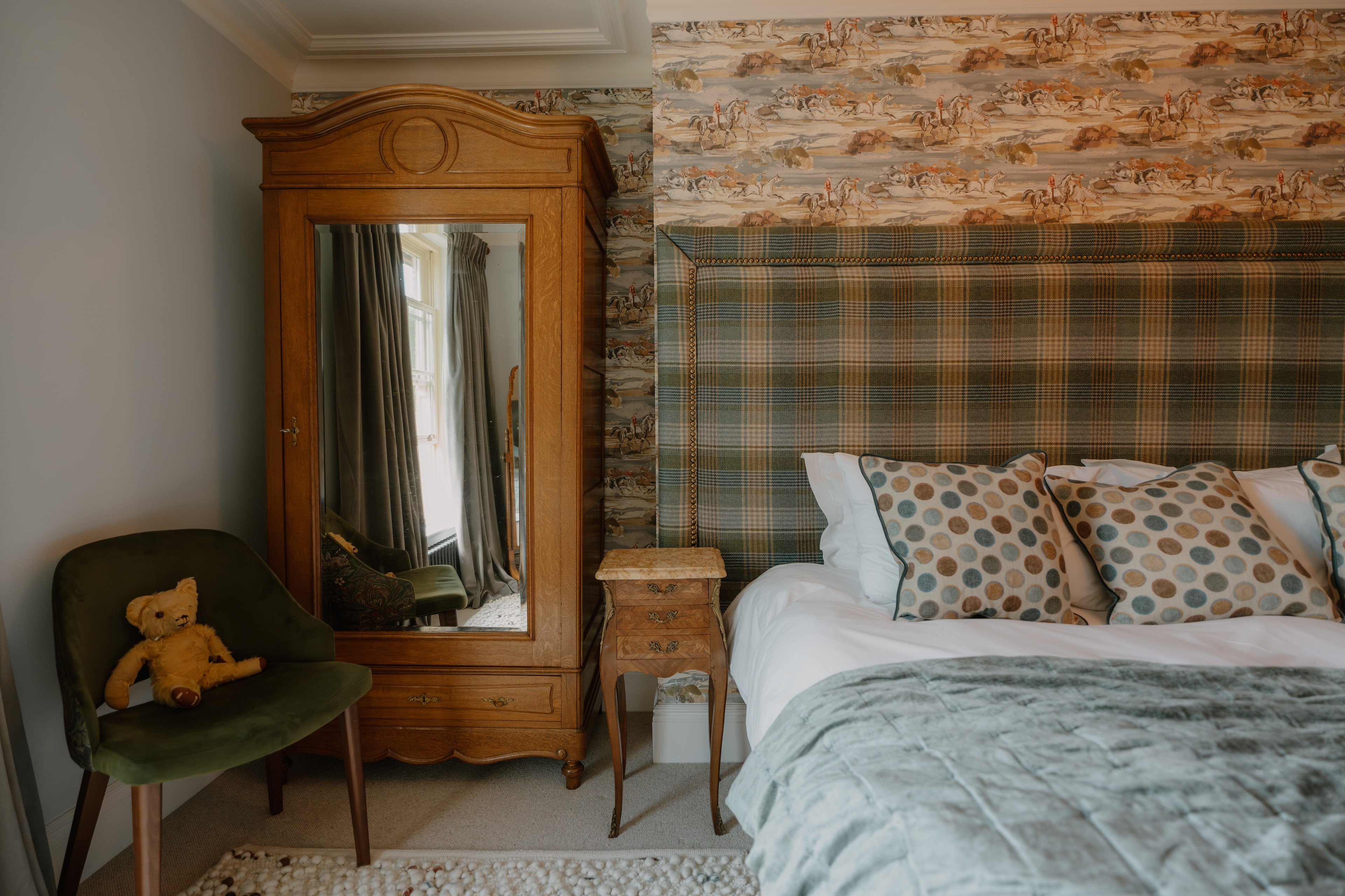 Bedroom — Tartan Headboard